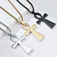 Hip-Hop Retro Cross 304 Stainless Steel Plating 18K Gold Plated Men's Pendant Necklace main image 1