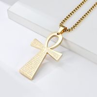 Hip-Hop Retro Cross 304 Stainless Steel Plating 18K Gold Plated Men's Pendant Necklace main image 4