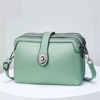 Women's Medium Pu Leather Solid Color Basic Classic Style Zipper Square Bag main image 3