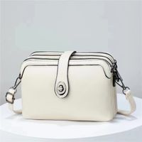 Women's Medium Pu Leather Solid Color Basic Classic Style Zipper Square Bag main image 6