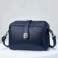Women's Medium Pu Leather Solid Color Basic Classic Style Zipper Square Bag sku image 5