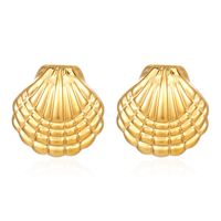 1 Pair Simple Style Classic Style Solid Color Plating 304 Stainless Steel Gold Plated Ear Studs main image 5