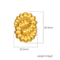 1 Pair Simple Style Classic Style Solid Color Plating 304 Stainless Steel Gold Plated Ear Studs main image 2