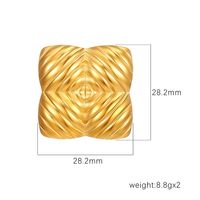 1 Pair Simple Style Classic Style Geometric Plating 304 Stainless Steel Gold Plated Ear Studs main image 2