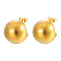 1 Pair Simple Style Classic Style Solid Color Plating 304 Stainless Steel Gold Plated Ear Studs sku image 2
