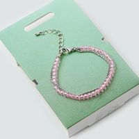 De Gros Commuer Brillant Couleur Unie Le Cuivre Placage Incruster Strass Bracelets main image 1