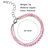 Wholesale Commute Shiny Solid Color Copper Plating Inlay Rhinestones Bracelets main image 5