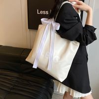 Women's Medium Pu Leather Letter Solid Color Preppy Style Classic Style Sewing Thread Magnetic Buckle Shoulder Bag main image 3
