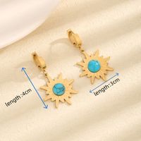1 Pair Retro Solid Color Plating Inlay 304 Stainless Steel Acrylic 18K Gold Plated Drop Earrings main image 3