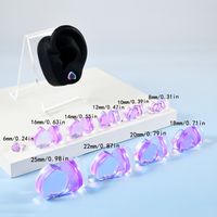 1 Piece Ear Cartilage Rings & Studs Basic Modern Style Classic Style Heart Shape Glass Auricle main image 2