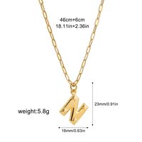 304 Stainless Steel Simple Style Plating Letter Pendant Necklace main image 2