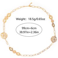 304 Stainless Steel Gold Plated Casual Modern Style Patchwork Hollow Out Star Solid Color Necklace main image 5