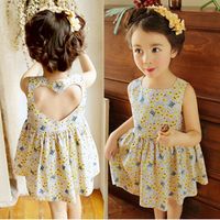 Cute Ditsy Floral Cotton Girls Dresses sku image 1