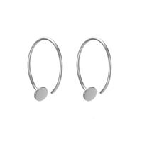 1 Pair Simple Style Classic Style Commute Round Solid Color Stamping 316L Stainless Steel  Hoop Earrings main image 4