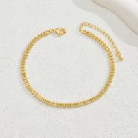 Simple Style Classic Style Solid Color 18K Gold Plated Alloy Wholesale Anklet main image 3