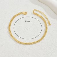 Simple Style Classic Style Solid Color 18K Gold Plated Alloy Wholesale Anklet main image 4