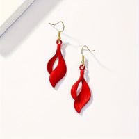 1 Pair Basic Modern Style Classic Style Flame Plating Alloy Drop Earrings main image 4