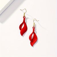 1 Pair Basic Modern Style Classic Style Flame Plating Alloy Drop Earrings sku image 1