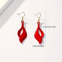 1 Pair Basic Modern Style Classic Style Flame Plating Alloy Drop Earrings main image 2