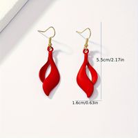 1 Paire De Base Style Moderne Style Classique Flamme Placage Alliage Boucles D'oreilles main image 2