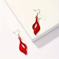 1 Pair Basic Modern Style Classic Style Flame Plating Alloy Drop Earrings main image 3