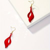 1 Pair Basic Modern Style Classic Style Flame Plating Alloy Drop Earrings main image 5