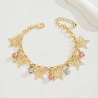 Vacation Simple Style Solid Color 18K Gold Plated Iron Wholesale Anklet main image 5