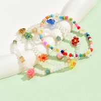 IG Style Sweet Heart Shape Flower Artificial Crystal Seed Bead Beaded Plating Women's Bracelets main image 5