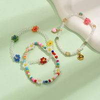 IG Style Sweet Heart Shape Flower Artificial Crystal Seed Bead Beaded Plating Women's Bracelets main image 3
