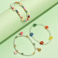 IG Style Sweet Heart Shape Flower Artificial Crystal Seed Bead Beaded Plating Women's Bracelets main image 6