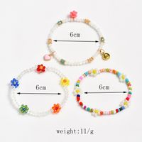 IG Style Sweet Heart Shape Flower Artificial Crystal Seed Bead Beaded Plating Women's Bracelets main image 8