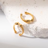 1 Piece Casual Modern Style Korean Style Solid Color 304 Stainless Steel 14K Gold Plated Ear Cuffs main image 5