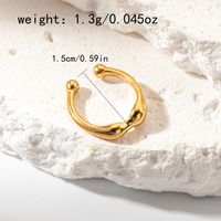 1 Piece Casual Modern Style Korean Style Solid Color 304 Stainless Steel 14K Gold Plated Ear Cuffs main image 2