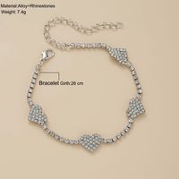 Simple Style Classic Style Solid Color Rhinestones Alloy Wholesale Anklet main image 2
