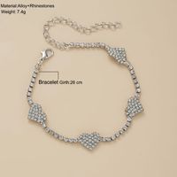 Style Simple Style Classique Couleur Unie Strass Alliage De Gros Bracelet De Cheville main image 2