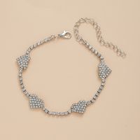 Style Simple Style Classique Couleur Unie Strass Alliage De Gros Bracelet De Cheville main image 5