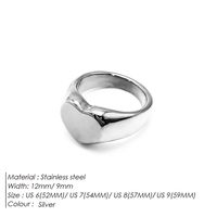 316 Stainless Steel  14K Gold Plated Classic Style Heart Shape Solid Color Rings main image 2