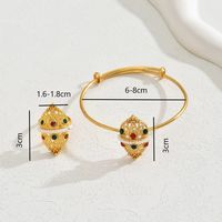 Copper 18K Gold Plated Elegant Bridal Streetwear Inlay Geometric Wooden Beads Zircon Rings Bracelets Jewelry Set main image 2
