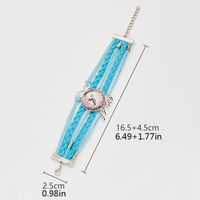 Estilo Moderno Estilo Clásico Letra Pájaro Cuero Sintético Embutido Vidrio Mujeres Pulsera main image 2