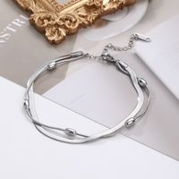 Hawaiian Tropical Solid Color 304 Stainless Steel Plating 18K Gold Plated Women's Anklet sku image 1