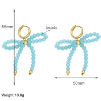 1 Pair Simple Style Bow Knot Plating Artificial Crystal Copper 18K Gold Plated Earrings main image 2