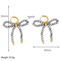 1 Pair Simple Style Bow Knot Plating Artificial Crystal Copper 18K Gold Plated Earrings main image 5