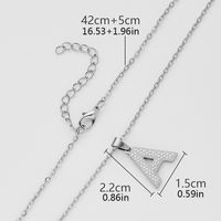 304 Stainless Steel Elegant Chain Letter Pendant Necklace main image 4