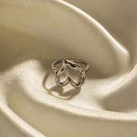 Simple Style Classic Style Heart Shape 316 Stainless Steel  18K Gold Plated Rings In Bulk main image 1