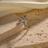 Simple Style Classic Style Heart Shape 316 Stainless Steel  18K Gold Plated Rings In Bulk main image 5