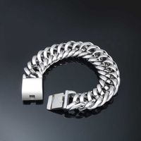 Gothic Cool Style Solid Color 304 Stainless Steel Men's Bracelets sku image 4