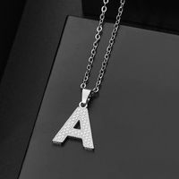 304 Stainless Steel Elegant Chain Letter Pendant Necklace sku image 1