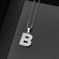 304 Stainless Steel Elegant Chain Letter Pendant Necklace sku image 2