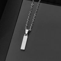 304 Stainless Steel Elegant Chain Letter Pendant Necklace sku image 9
