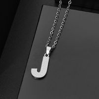 304 Stainless Steel Elegant Chain Letter Pendant Necklace sku image 10